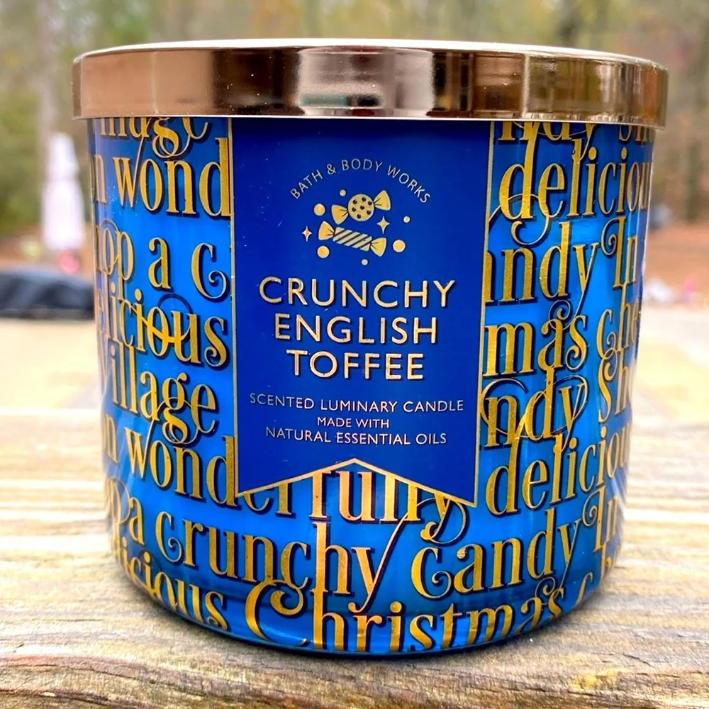 Bath & Body Works Crunchy English Toffee 3 Wick Candle